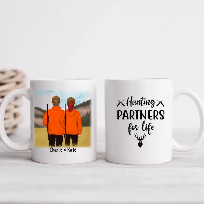 Hunting Partners For Life - Personalized Mug For Hunting Couples, Gifts for Hunters