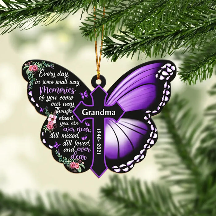 Everyday In Some Small Way Memories Of You Come Our Way - Personalized Gifts Custom Wooden Ornament For Loss Of Loved One, Memorial Gifts