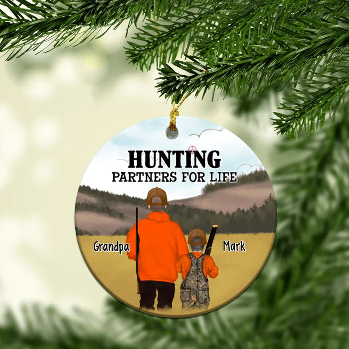 Hunting Partners For Life - Personalized Hunting Christmas Ornament, Gift for Hunters, Hunting Family