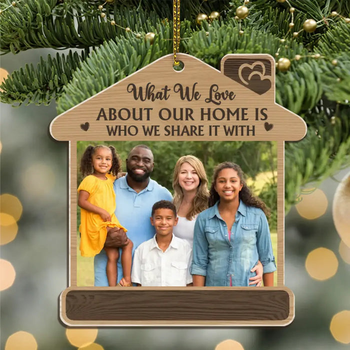 There Is No Greater Gift Than Family - Personalized Christmas Photo Upload Gifts Custom Wooden Ornament For Family