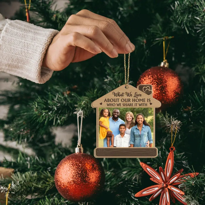 There Is No Greater Gift Than Family - Personalized Christmas Photo Upload Gifts Custom Wooden Ornament For Family