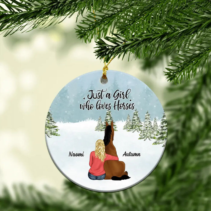 And She Lived Happily Ever After - Personalized Ornament, Christmas Gift For Her, Horse Lovers