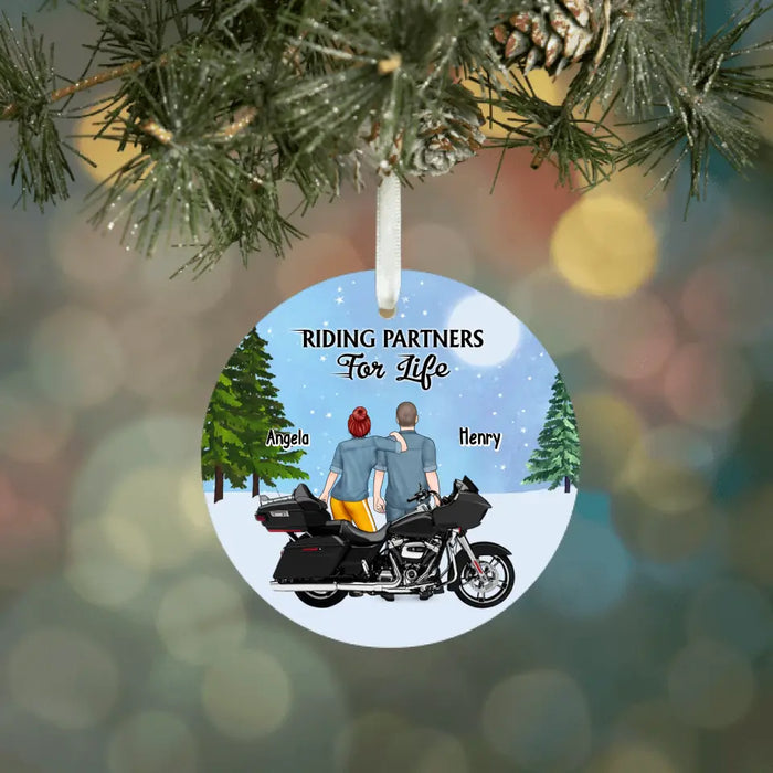 Riding Partner For Life - Personalized Ornament, Motorcycle Couple, Gift For Motorcycle Lovers