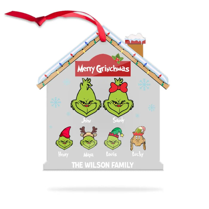 Merry Grinchmas 2024 - Personalized Christmas Gifts Custom Acrylic Ornament For Family