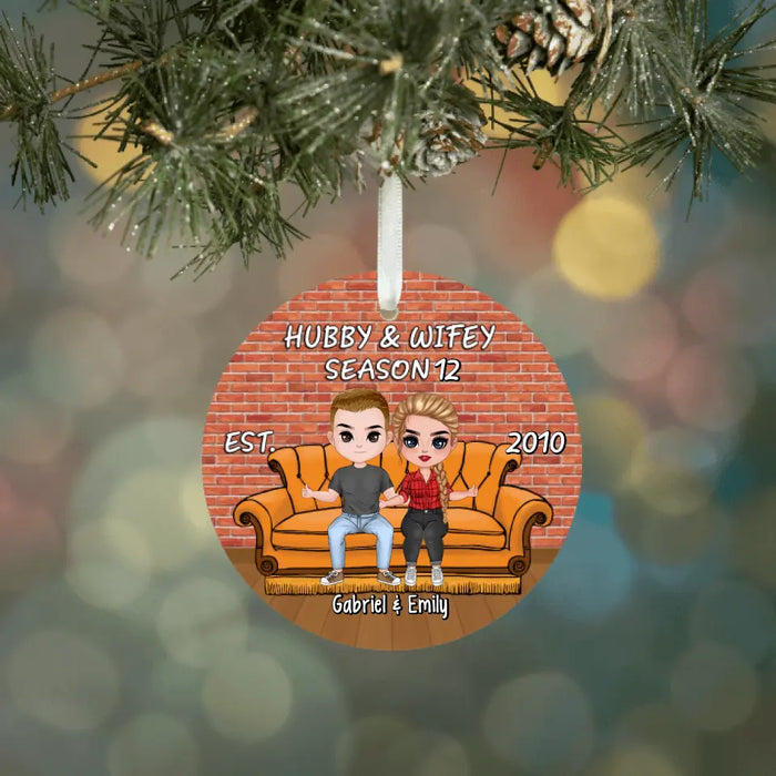 Hubby and Wifey Season Married Couple - Personalized Ornament, Gifts For Him, Her, Anniversary Gift