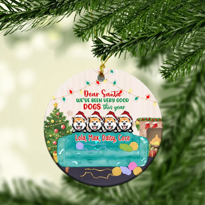 Personalized Ornament, Dear Santa I've Been A Very Good Dog This Year, Christmas Gift For Dog Lovers