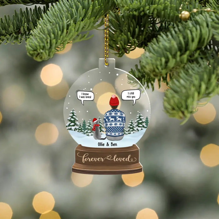 Forever In My Heart - Personalized Christmas Gifts Custom Acrylic Ornament for Loss of Pet, Dog Cat Loss Sympathy Gifts