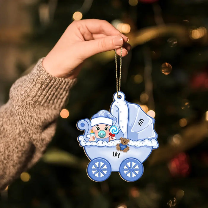 Baby's First Christmas 2024 - Personalized Christmas Gifts Custom Wooden Ornament For Baby, Newborn Ornament Gifts