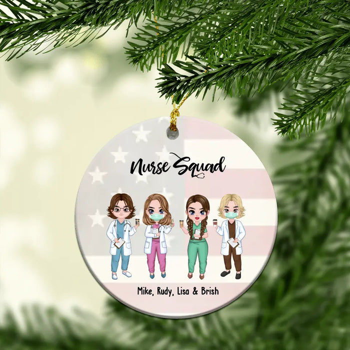 Saving Lives Together - Personalized Gifts Custom Ornament For Co-Workers, Nurse Colleague Christmas Gifts