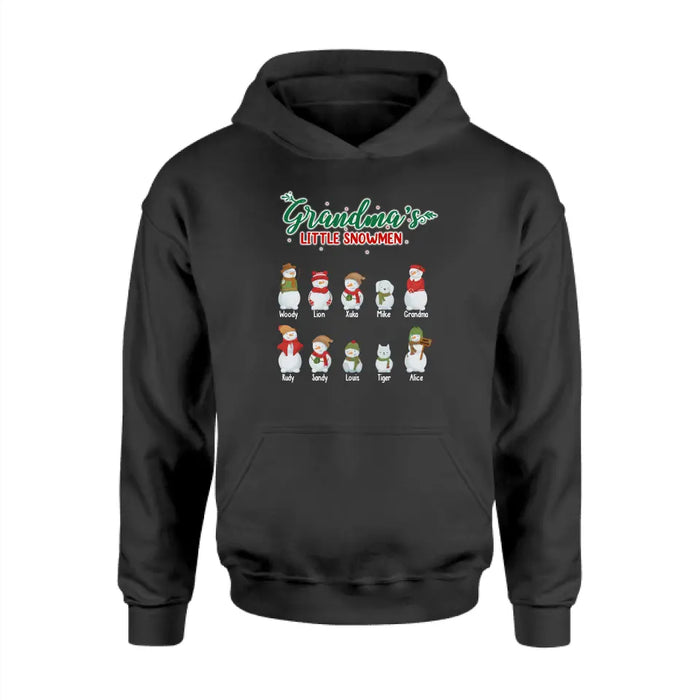 Grandma's Little Snowman - Personalized Gifts Custom Snowman Family Shirt for Family