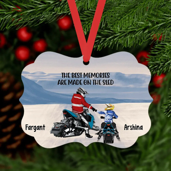 Personalized Snowmobiling Ornament for Snowmobile Enthusiasts - Ideal for Parents and Kids