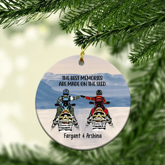 Personalized Ornament, Snowmobiling Partners - Couple And Friends, Gifts For Snowmobile Lovers