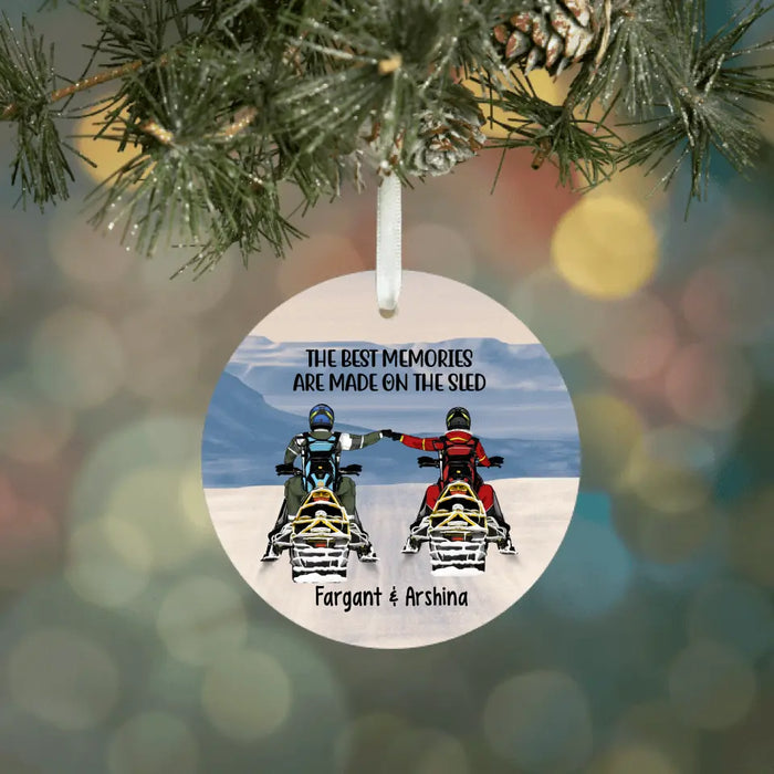 Personalized Ornament, Snowmobiling Partners - Couple And Friends, Gifts For Snowmobile Lovers