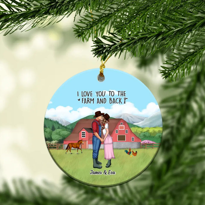 Farming Partners For Life - Personalized Gifts Custom Ornament for Kissing Couples, Farmers Gifts