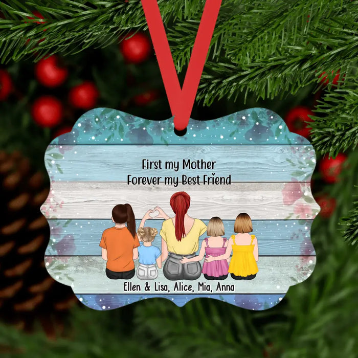 The Love Between Mother and Daughter is Forever - Personalized Gifts Custom Ornament for Mom, for Family