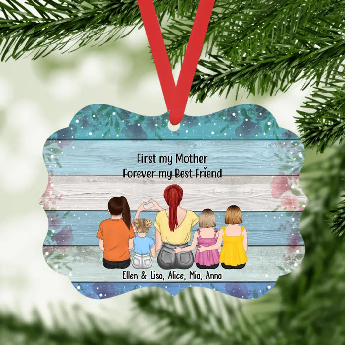 The Love Between Mother and Daughter is Forever - Personalized Gifts Custom Ornament for Mom, for Family