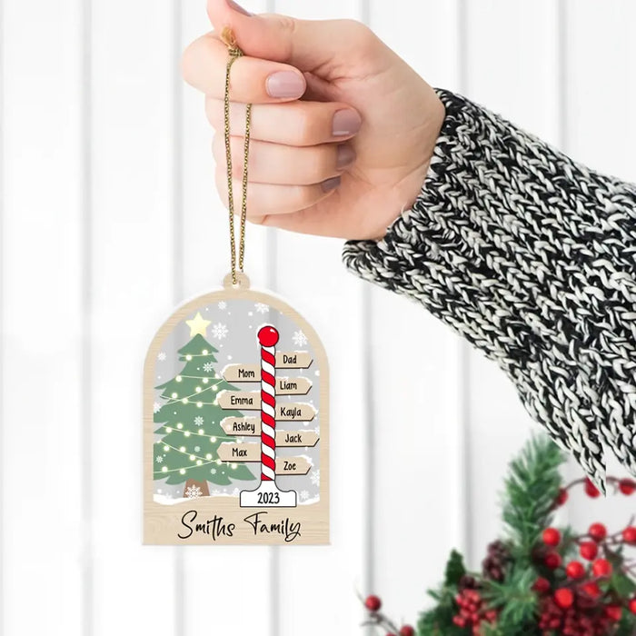 Personalized Family Acrylic Ornament, Family Ornament 2024, Christmas Ornament, Family Tree Ornament, Gift for Family