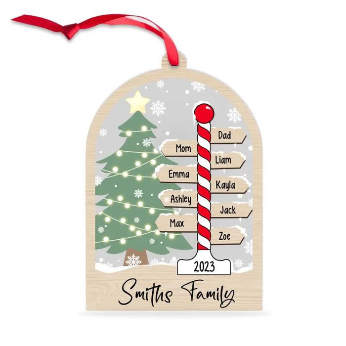 Personalized Family Acrylic Ornament, Family Ornament 2024, Christmas Ornament, Family Tree Ornament, Gift for Family