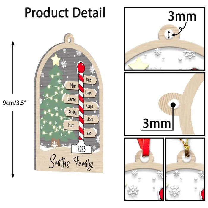 Personalized Family Acrylic Ornament, Family Ornament 2024, Christmas Ornament, Family Tree Ornament, Gift for Family