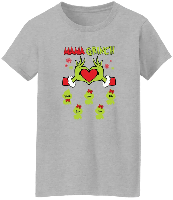 Mama Grinch - Personalized Christmas Gifts Custom Shirt For Grinch Family