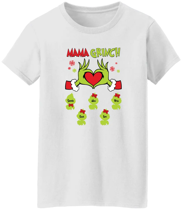 Mama Grinch - Personalized Christmas Gifts Custom Shirt For Grinch Family