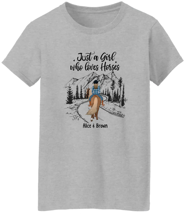 Personalized Shirt, Just A Girl Who Loves Horse, Gift for Horse Lovers