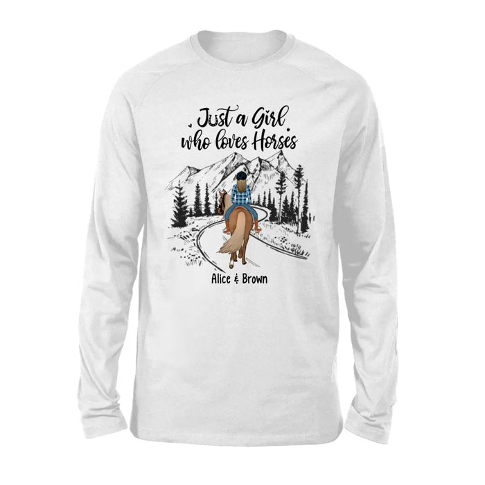 Personalized Shirt, Just A Girl Who Loves Horse, Gift for Horse Lovers