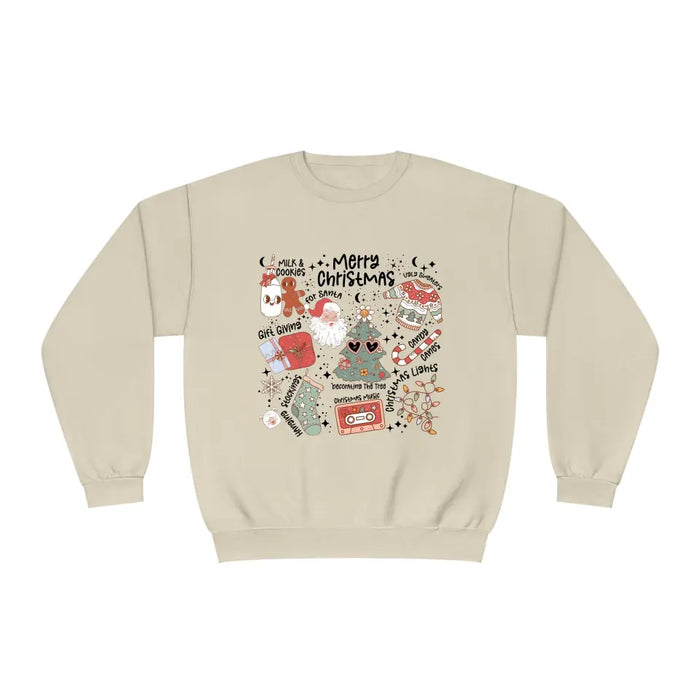 Retro Merry Christmas Santa Claus Crewneck Sweatshirt, Christmas Sweatshirt