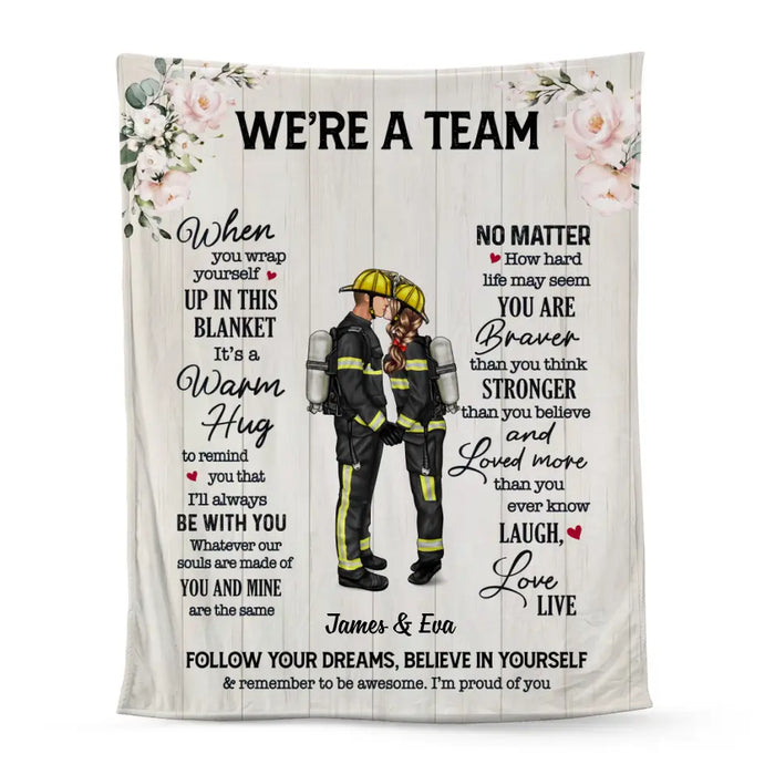 When You Wrap Yourself Up In This Blanket - Personalized Gifts Custom Firefighter Nurse Police Military Blanket For Firefighter Nurse Police Military Couples