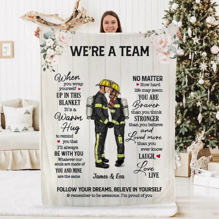 When You Wrap Yourself Up In This Blanket - Personalized Gifts Custom Firefighter Nurse Police Military Blanket For Firefighter Nurse Police Military Couples