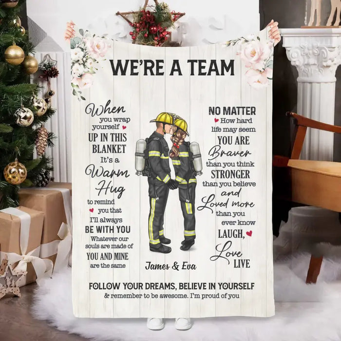 When You Wrap Yourself Up In This Blanket - Personalized Gifts Custom Firefighter Nurse Police Military Blanket For Firefighter Nurse Police Military Couples