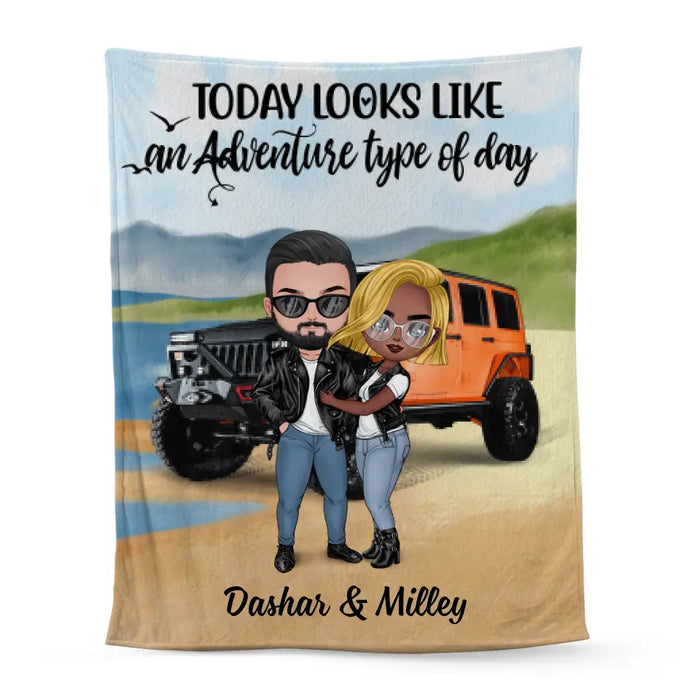 Today Looks Like An Adventure Type Of Day - Personalized Blanket For Car Lovers, Off-Road