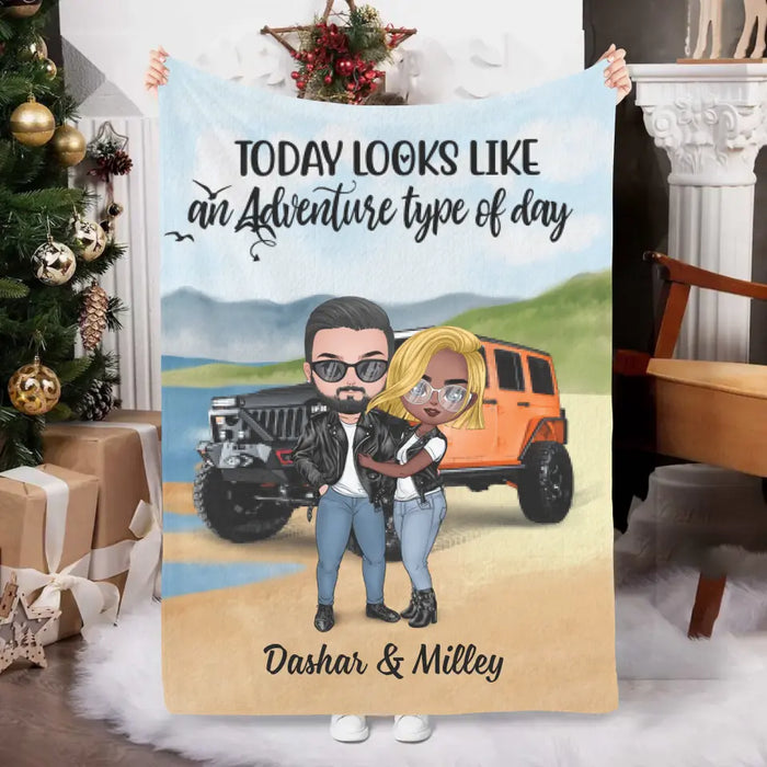 Today Looks Like An Adventure Type Of Day - Personalized Blanket For Car Lovers, Off-Road