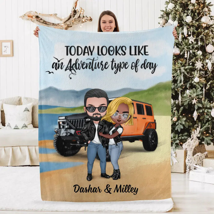 Today Looks Like An Adventure Type Of Day - Personalized Blanket For Car Lovers, Off-Road