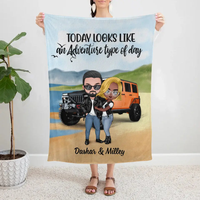 Today Looks Like An Adventure Type Of Day - Personalized Blanket For Car Lovers, Off-Road