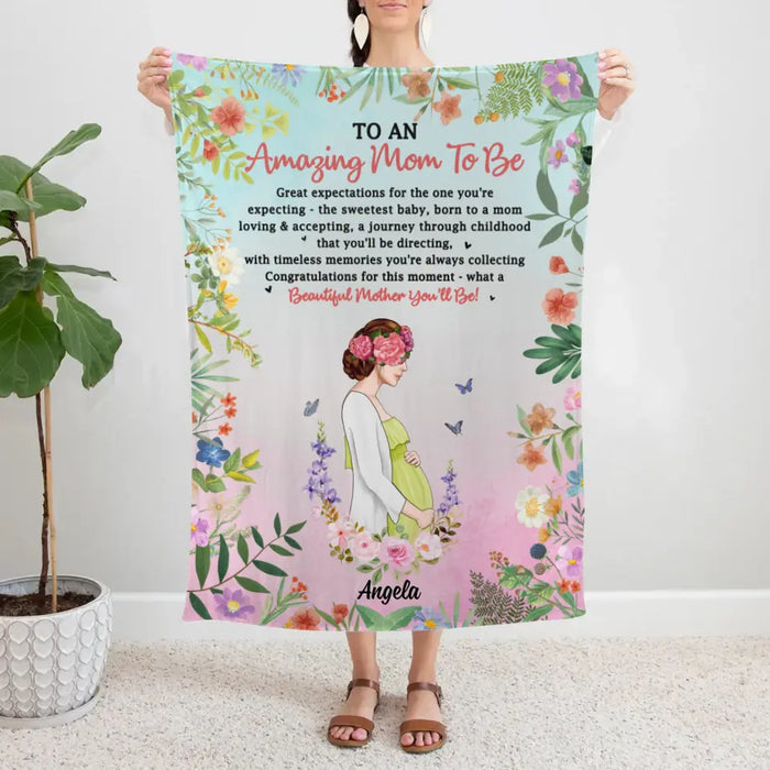 What A Beautiful Mother You'll Be - Personalized Blanket For Mom To Be, For Her, Mother's Day