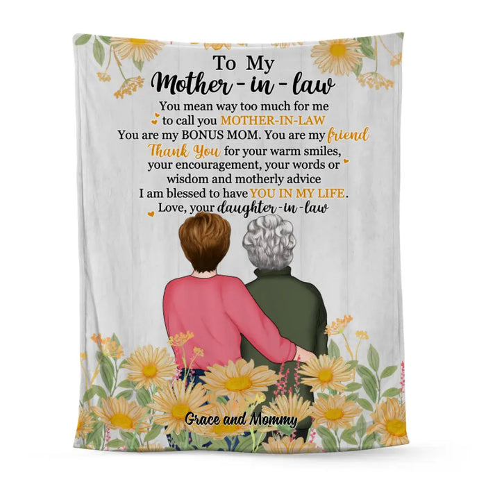 I Am Blessed To Have You In My Life - Personalized Blanket For Mother-in-law, For Mom, Mother's Day