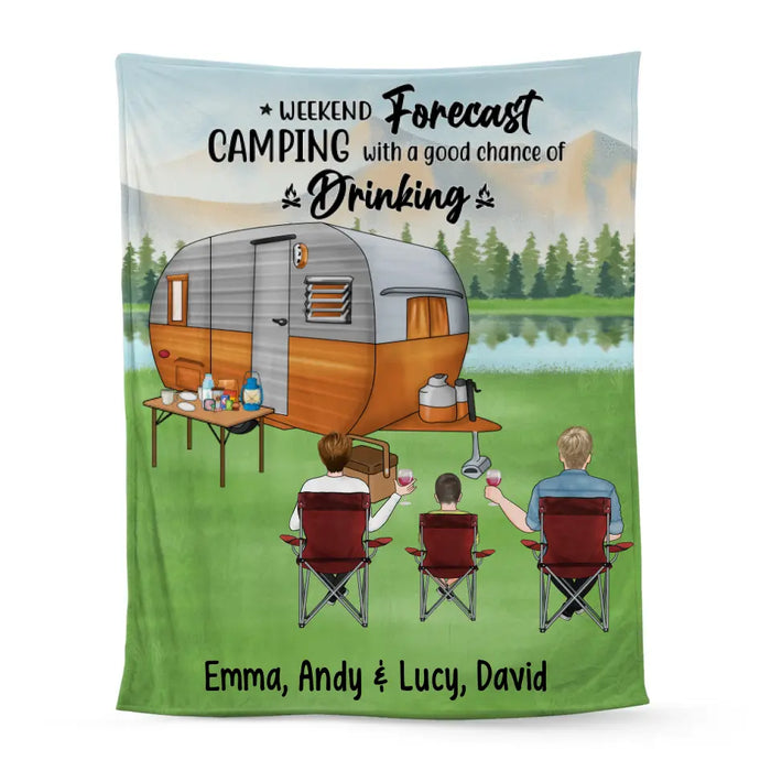 The Best Days Are Spent Camping - Personalized Blanket For The Family, Couples, Kids, Camping