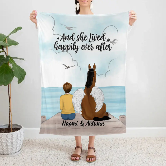 Life Is Better With Horses - Personalized Blanket For Her, Horse Lovers