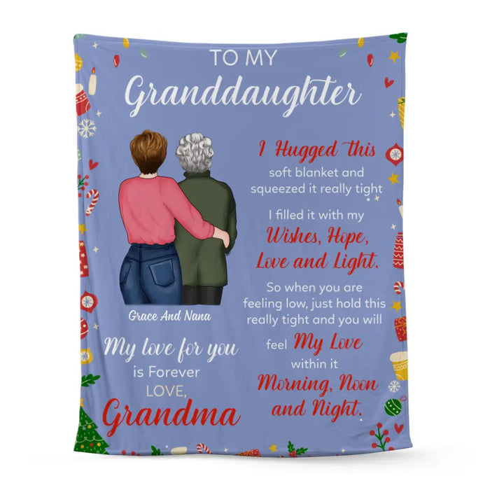 Personalized Blanket, To My Granddaughter, Christmas Gift For Granddaughter