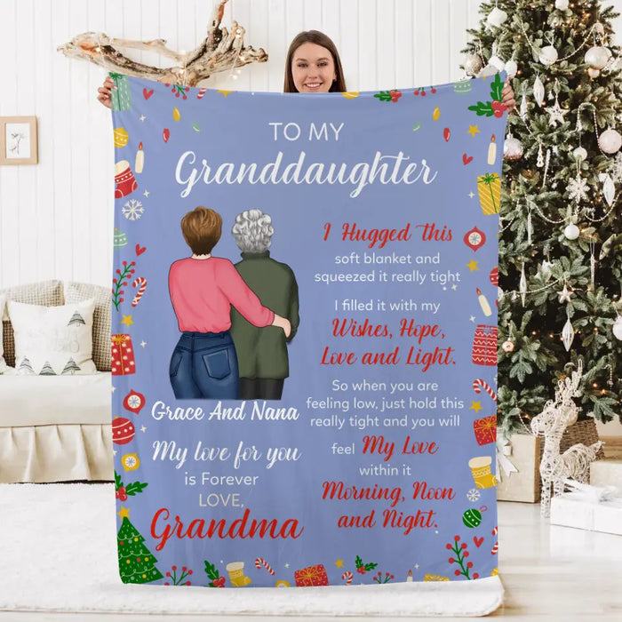 Personalized Blanket, To My Granddaughter, Christmas Gift For Granddaughter