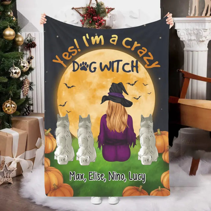 Personalized Blanket, Halloween With My Dogs - Halloween Gift, Gift For Dog Lovers