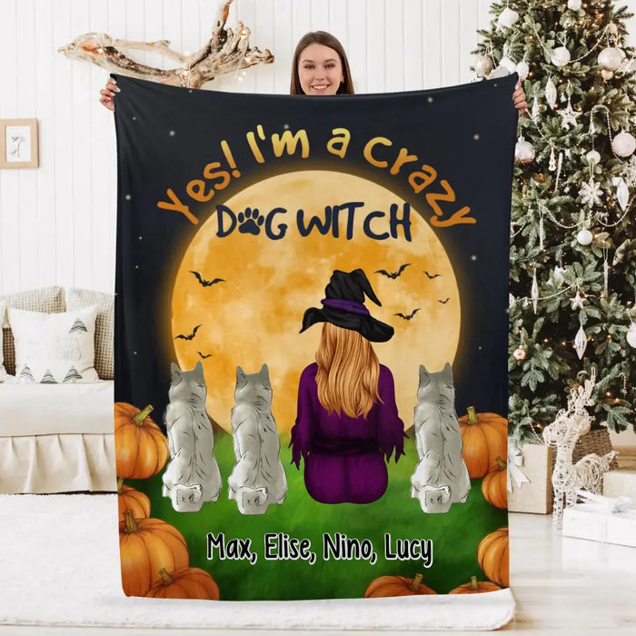 Personalized Blanket, Halloween With My Dogs - Halloween Gift, Gift For Dog Lovers