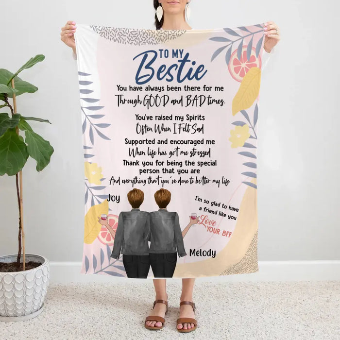 Personalized Blanket, To My Bestie, Gift For Best Friends, Gift For Sisters