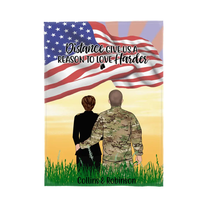 Personalized Blanket, Military Couple and Friends - Gift For Military