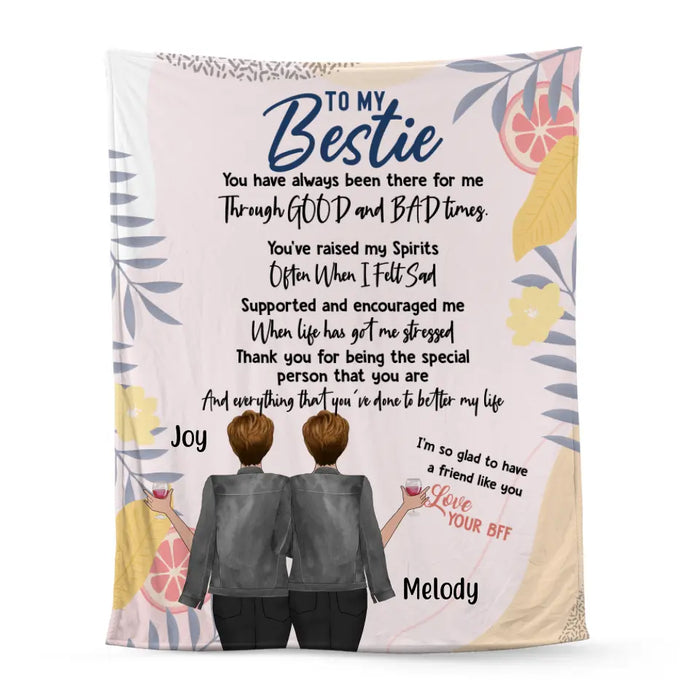 Personalized Blanket, To My Bestie, Gift For Best Friends, Gift For Sisters