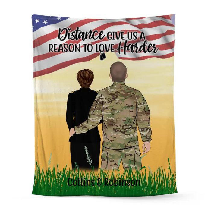 Personalized Blanket, Military Couple and Friends - Gift For Military