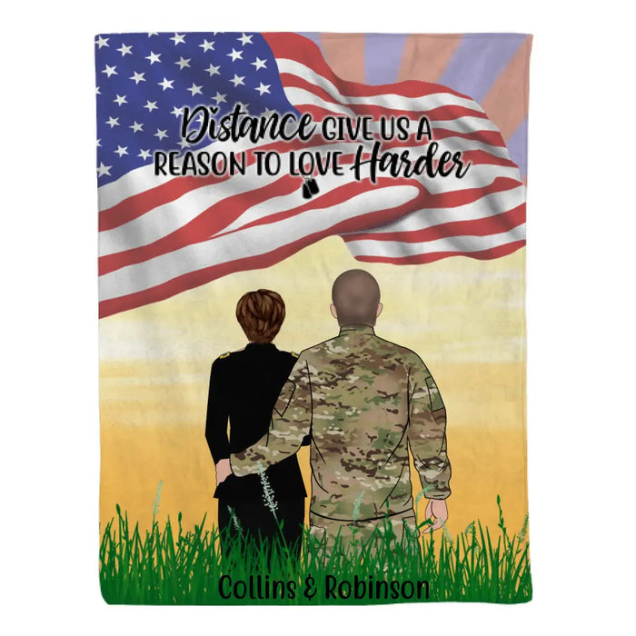 Personalized Blanket, Military Couple and Friends - Gift For Military