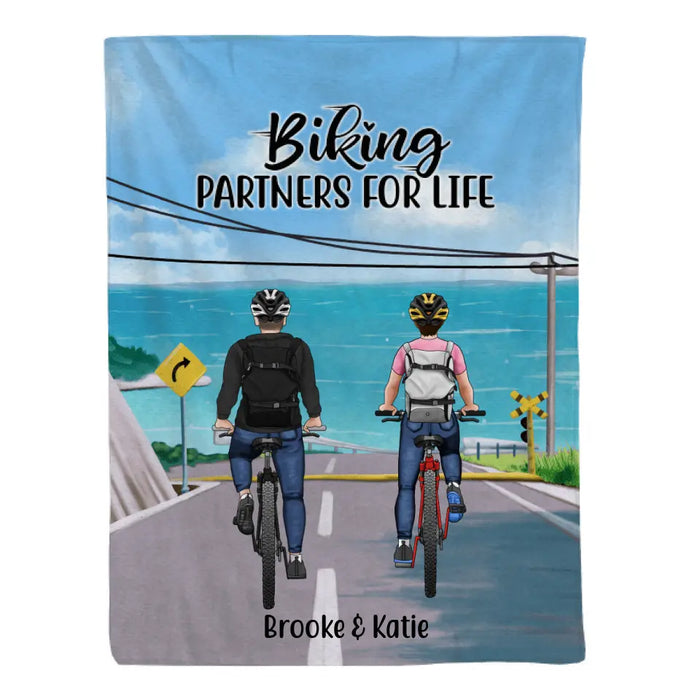 Personalized Blanket, Cycling Partners and Friends, Gift For Cycling Lovers