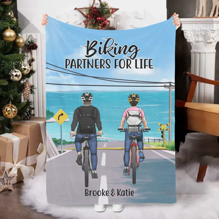 Personalized Blanket, Cycling Partners and Friends, Gift For Cycling Lovers